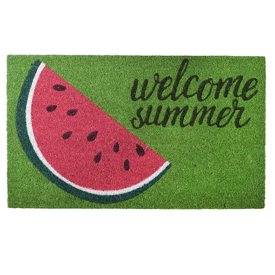 30&#x22; Welcome Summer Watermelon Coir Doormat